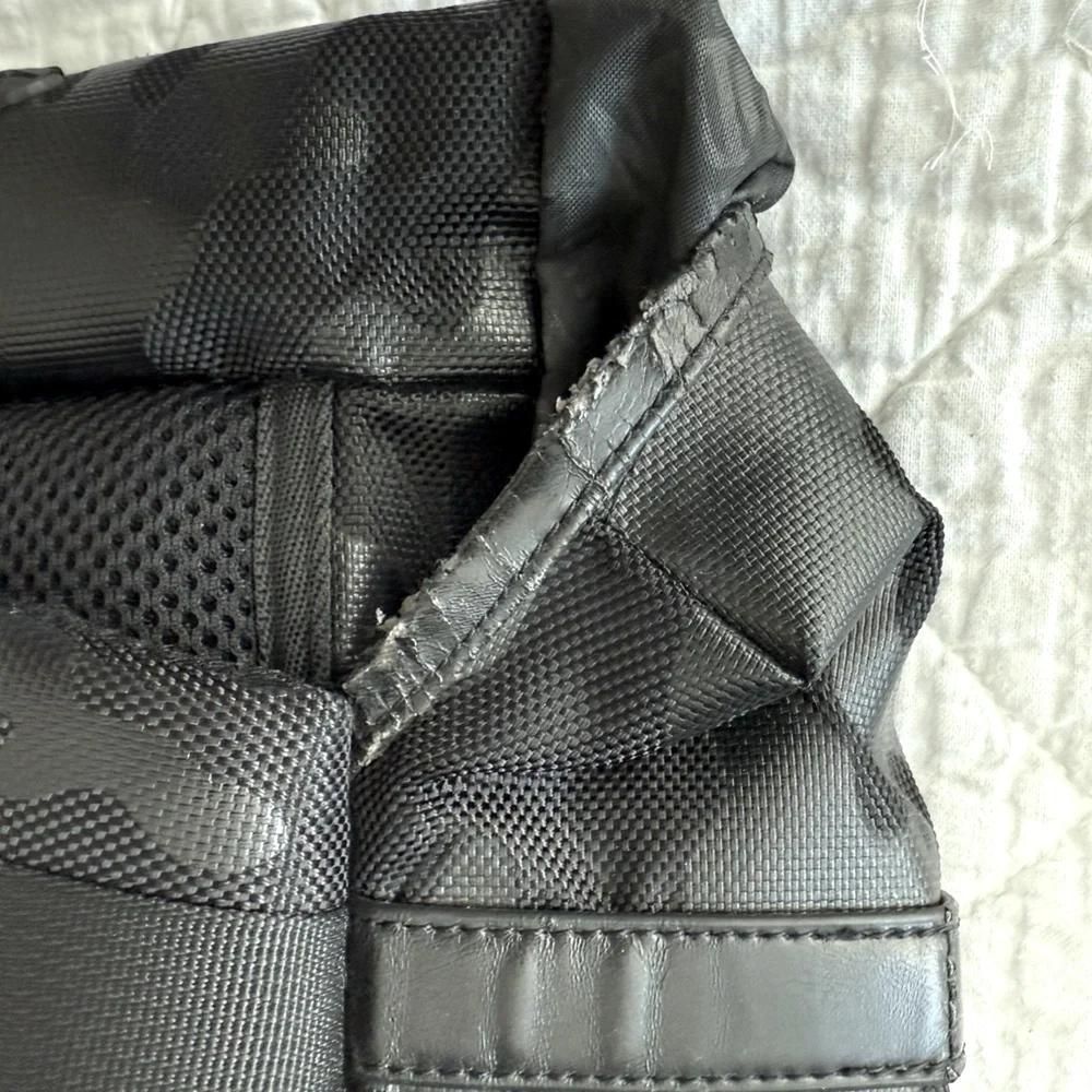 Steve Madden Black Durable Canvas Backpack with Adjustable Straps